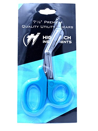 3 PCS ( RED & NEON PINK & TEAL) PARAMEDIC UTILITY BANDAGE TRAUMA EMT EMS SHEARS SCISSORS 7.25 INCH STAINLESS STEEL ( HTI BRAND)