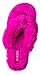 Beverly Rock Woman's New Plush Satin Spa Thong Slipper Fuchsia L (7.5 - 8.5 US)