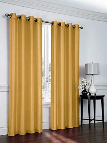 Buy Shivam Concepts 5ft Set Of 2 Golden Coloured Polyester Window