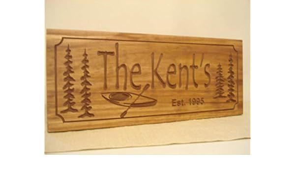 Custom Lake House Signs Kayak Cottage Decor Personalized Cabin