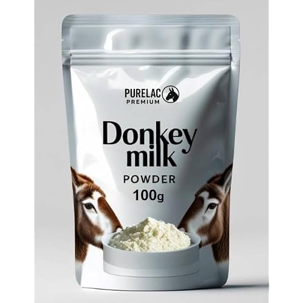 100% Pure Donkey Milk Powder - Freeze Dried, 100g (3.5 Oz), Natural Herbs