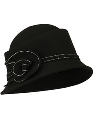 Women's Wool Felt Cloche - Black