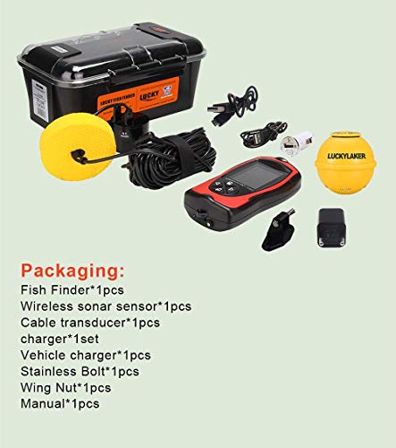 SISHUINIANHUA 2 in 1 Wireless and Wired Fish Finder HD Screen Red Fish Detector,Wired - Thumbnail 3