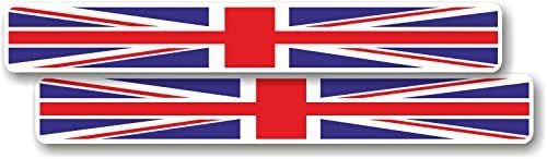 Vinyl sticker/decal Small 100mm stretched Union Jack flag - pair