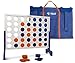 Rally and Roar Giant Wooden 4-in-a-Row, Complete Game Set with 42 Chips and Carry Bag, 3ft Wide