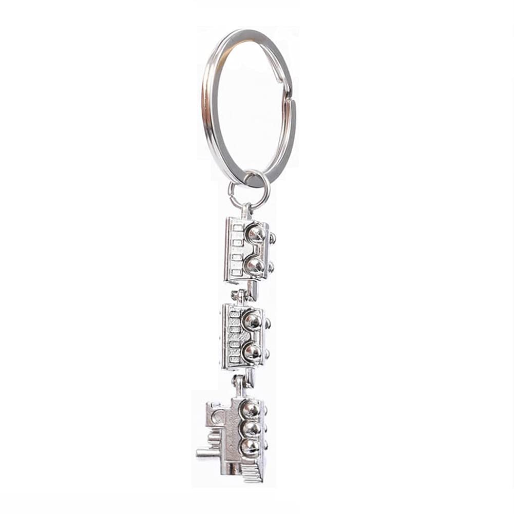 ARFUKA Keyring Cool Mini Train Model Alloy Keychain Metal Key Chain Keyring, Christmas/Birthday Gift for Men and Women