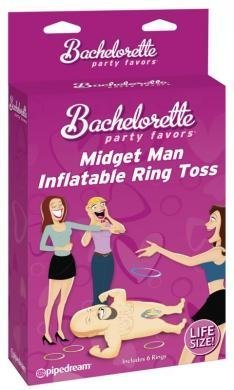 Pipedreams Products Bachelorette Party Midget Man Inflatable Ring Toss