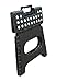 Jeronic 11-Inch Plastic Folding Step Stool, Black
