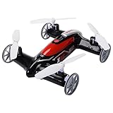 Syma X9S 2.4G 4CH 6-Axis RC Fly Car Nerf Quadcopter Mini Drone Air-Land Dual Headless Mode-Black