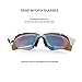 FiveBox Polarized U.V Protection Sports Glasses ,Cycling Wrap Sunglasses Goggle with 5 Interchangeable Lenses Unbreakable for Riding Driving Fishing Running Golf And All Outdoor Activities With Retail Package-Black And White.
