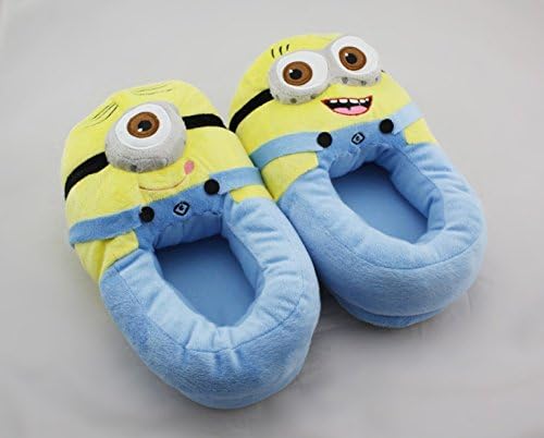 Minions 3D Eye Jorge + Stewart Plush Slipper Adult Shoes One Pair