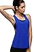 asher BABY Women's Sexy Low V Neck Open Side Sleeveless Loose Sport Tank Top (Large Light Blue)