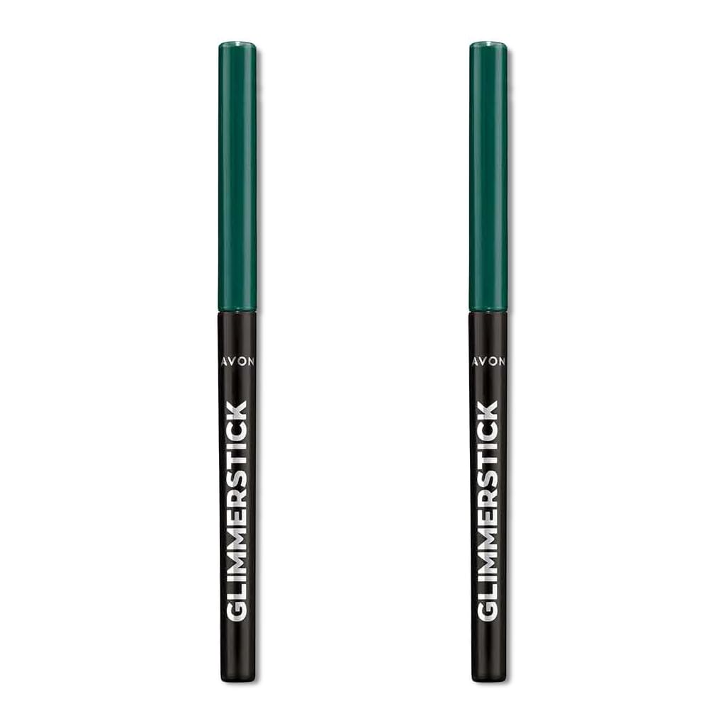 2 x Avon Glimmerstick Waterproof Eyeliner EMERALD - no need to sharpen