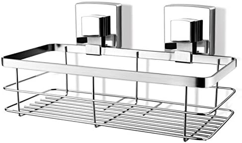 浴室ラック バスラック ステンレス お風呂ラック 強力吸盤 真空吸着 浴室収納 小物整理 ホルダー 洗面所 キッチン 水切り お風呂15kg荷重 シルバー