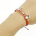 RufnTop Lucky Red String and Red Evil Eye Hamsa Hand,4 Leaf Clober, Saint Benedict, Elephant Bracelet(Lucky Evil Eye01 Pack of 4 PCS)