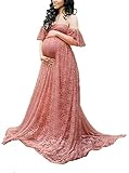 Maternity Photography Props Floral Lace Dress Fancy