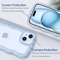 Anuck for iPhone 15 Case Wavy Edge Clear Back