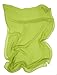 Love Lakeside Modern Chiffon Solid Color Silk Blend Oblong Scarf 02-Lime Green