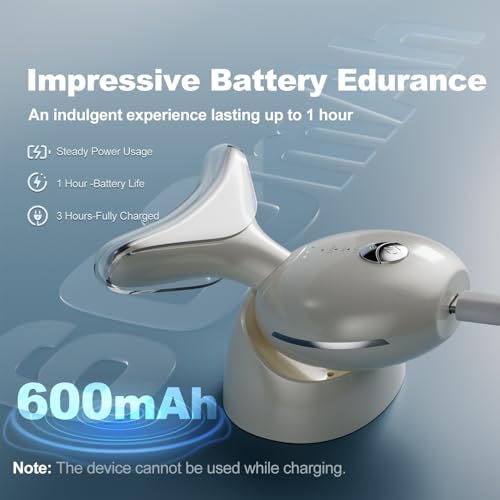Red Light Therapy Device, 7 in 1 Neck and Face Massager, Portable Facial Massager, face massager for skin tightening and Face Lifting Device Beige