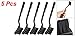 uxcell 3 x 0.5cm Three Row Plastic Handle Anti Static Brushes Black 5 Pcs