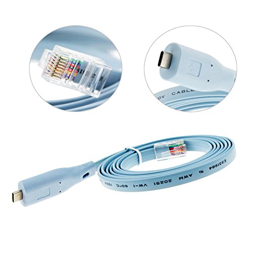 Buy Aiernuo 6 Ft/1.8M Cisco Console Cable USB Type C to RJ45 FTDI RS232
