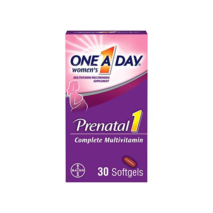 One A Day Women's Prenatal 1 Multivitamin including Vitamin A, Vitamin C, Vitamin D, B6, B12, Iron, Omega-3 DHA & more…