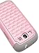 Galaxy S4 Case, MANDYCOWRY [Fashion Creative Design]Crystal Bling PC Shell Shock Absorbing Soft Rubber Inner Hybrid Armor Protection Cover For Samsung Galaxy S4 S IV I9500 GS4 All Carriers(Rose/White)