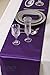 Ling's moment 12 x 108 Inch Satin Purple Table Runner, Pack of 1, For Wedding Banquet Decorations, Bridal Shower, Christmas, Birthday, Graduation, Prom, Party Table Decor
