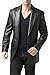 BGSD Men's Richard Classic Lambskin Leather Blazer (Regular Big & Tall Short)