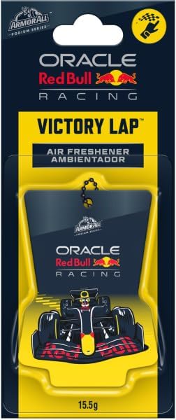 Ambientador de Carro Suspenso da Série™ Podium – Logótipo, fragrância Victory Lap™, Removedor de Odores do Automóvel, até 40 Dias de Frescura, desenvolvido em colaboração com a Oracle Red Bull Racing