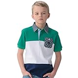 Leo&Lily Big Boys' Kids Casual Cotton Lapel Polo Shirt Undershirts Short Sleeve
