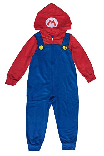 AME Sleepwear Super Mario Boys Costume Union Suit Pajama, Blue, 43560