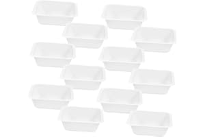 Alipis 12pcs Plastic Weighing Boats for Lab and Kitchen 100ml Square Weighing Trays Lightweight Scientific Dishes for Accurat