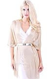 MissShorthair Womens Wedding Evening Wrap Shawl Glitter Metallic Prom Party Scarf with Fringe