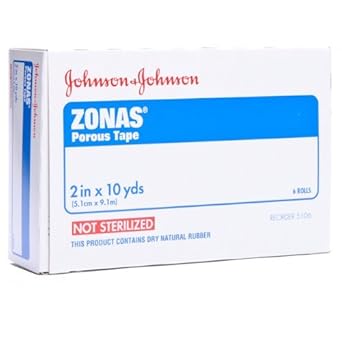 Amazon.com: J & J Zonas Porous Tape, 2" x 10 yds, 6/bx ...