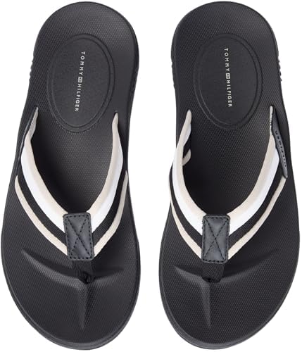 Sandalias de playa moldeadas Hilfiger Rwb FM0FM05803 para hombre, color negro (negro), 8