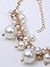 Elegant Women's White Pearl Bead Cluster Bib Collar Choker Necklace