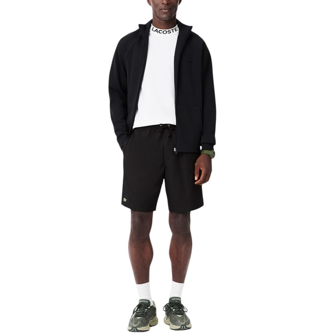 Lacoste Mens Sport Lined Tennis Short, Black, 3X-Large