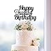 LINGTEER Happy Fucking Birthday Black Acrylic Cake Topper Perfect for Funny Birthday Party Gift Decorations.