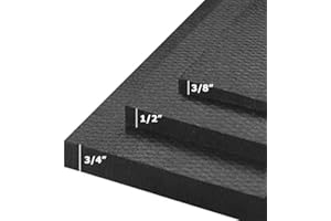 American Floor Mats - Horse/Stable Mats - Heavy Duty Stall Mats - Thick, Durable Rubber Flooring Solid Black 3/8" Thick - 3' x 4' Mat