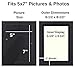 Icona Bay 5x7 Picture Frame (6 Pack, Obsidian Black Wood Finish), Black Photo Frame 5 x 7, Composite Wood Frame for Walls or Tables, Set of 6 Cherished Memories Collection