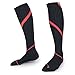 Thrusterz Pro Graduated Compression Socks 20-30 mmHg for Men & Women, Black-Red Size 4