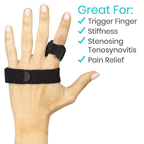 Vive Trigger Finger Splint Brace Middle, Pinky, Pointer, Ring and Thumb Support Palm Strap