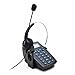 AGPTEK Hands-Free Call Center Desk Phone, Noise Cancelling Corded Monaural Headset Telephone, with Tone Dial Key Pad+Redial Function & Phone Book, for Telephone Counseling Services, Insurance, etc.