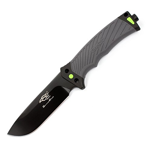 Firebird Fixed Blade Tactical Knife GANZO F803 w/Firestarter & Sharpener (Grey)