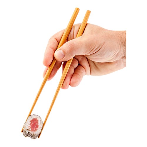 Bamboo Chopsticks, Modern Chopstick Design - Professional Grade - 9" - Strong and Safe - Disposable - 100% Bamboo - 100ct Box - Restaurantware