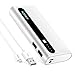 Aibocn 12000mAh Power Bank, Dual USB Port Portable Charger with Flashlight External Battery Charger for iPhone, iPad, iPod, Samsung and More(MFi 8-Pin Cable Included)