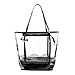 Zicac Woman Jelly Beach Bag PVC Transparent Tote Shoulder Bag Handbag Minimali (Black)