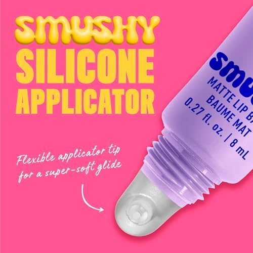 , Smushy Matte Lip Balm con Aplicador Suave, Bálsamo Labial Mate con Acabado Difuso, Ceramidas de Azúcar y Polvo de Arroz Mochi, Fórmula Vegana, Sugar Smush