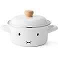 Fuji Horo Casserole Two-Handed Pot, White, Induction Compatible, 5.9 inches (15 cm), Miffy Face